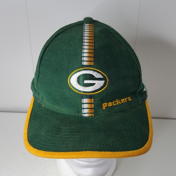 VTG Green Bay Packers Embroidered Logo Strapback Hat Logo Athletic Pro Line Cap - Picture 1 of 11